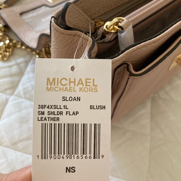 NWT! “Sloan” SM Blush Pink Leather Shoulder Bag by Michael Kors - Picture 6 of 13